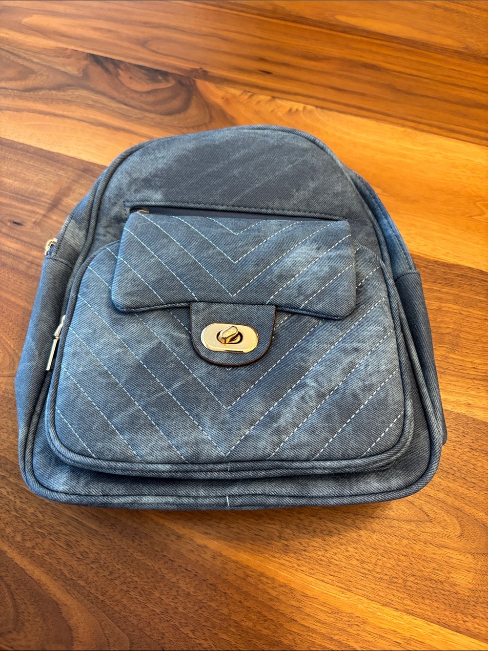 NWT New AR New York Blue Denim Mini Backpack Travel Purse